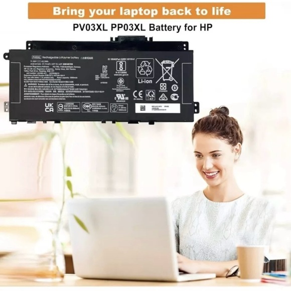 PV03XL PP03XL Battery for HP Pavilion x360 14M-DW 14-DV 14-DW 13-BB 14-DK 15-EH - Picture 2 of 10